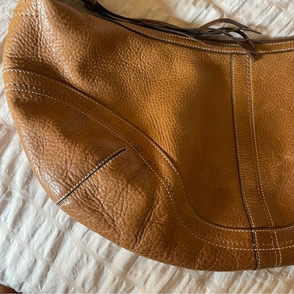 Coach y2k large Brown Leather Hobo Bag C06S-10045 - Picture 9 of 14